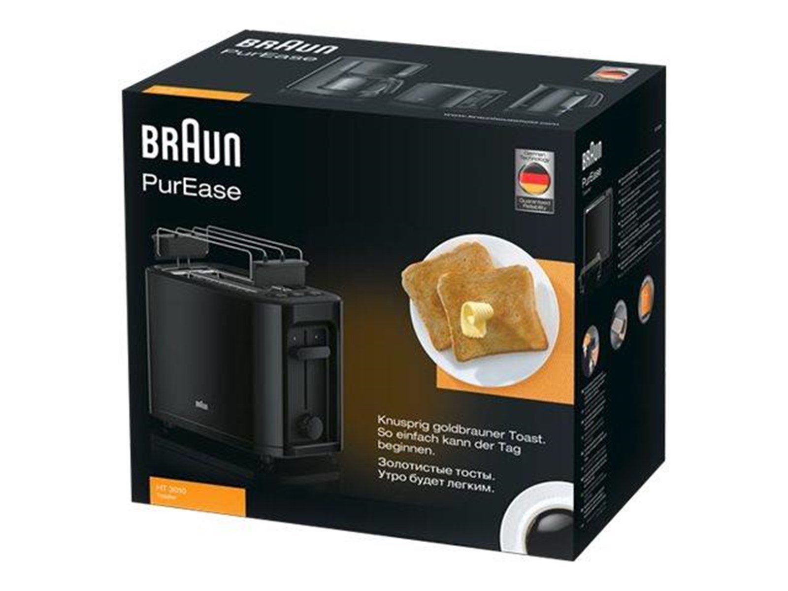 Braun Toaster PurEase HT3010 BK Braun Toaster PurEase HT3010 BK